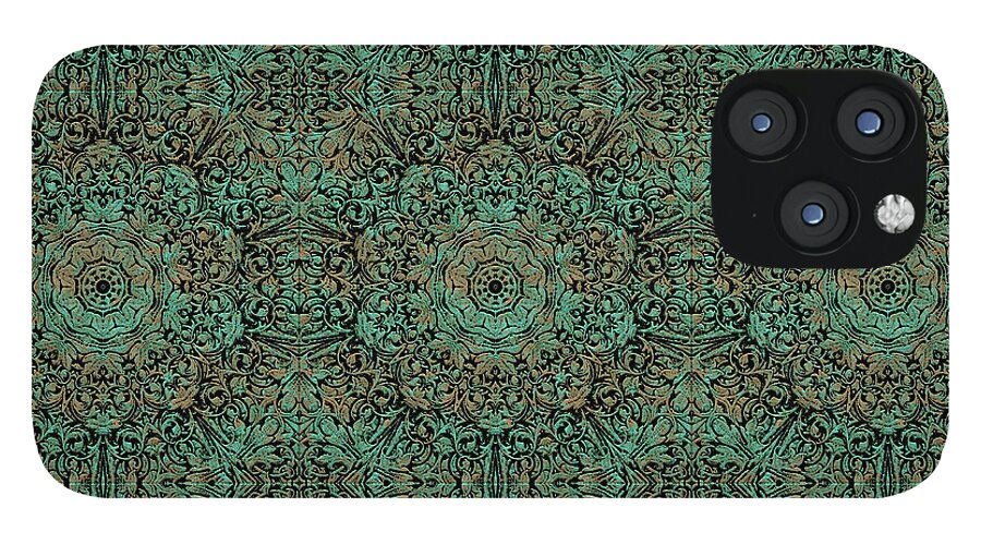 Green Copper Flower Kaleidoscope - Phone Case