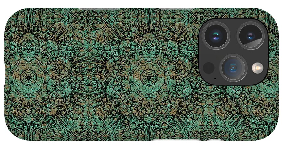 Green Copper Flower Kaleidoscope - Phone Case