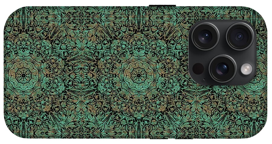 Green Copper Flower Kaleidoscope - Phone Case