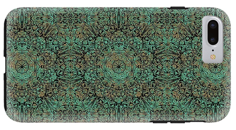 Green Copper Flower Kaleidoscope - Phone Case