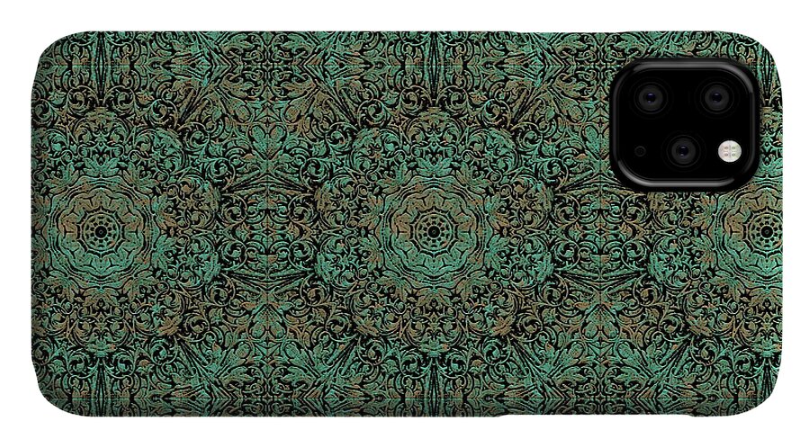 Green Copper Flower Kaleidoscope - Phone Case