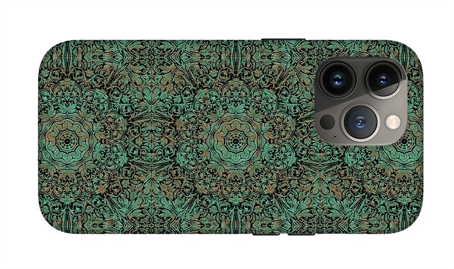 Green Copper Flower Kaleidoscope - Phone Case