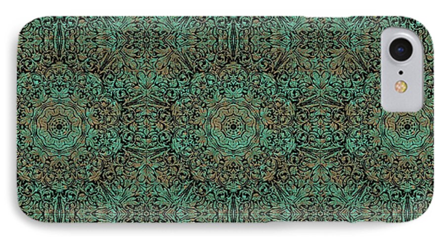 Green Copper Flower Kaleidoscope - Phone Case