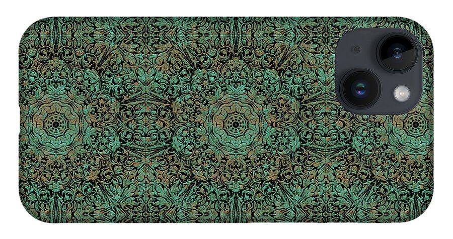 Green Copper Flower Kaleidoscope - Phone Case