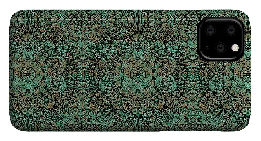 Green Copper Flower Kaleidoscope - Phone Case