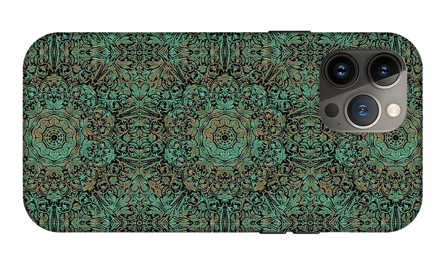 Green Copper Flower Kaleidoscope - Phone Case