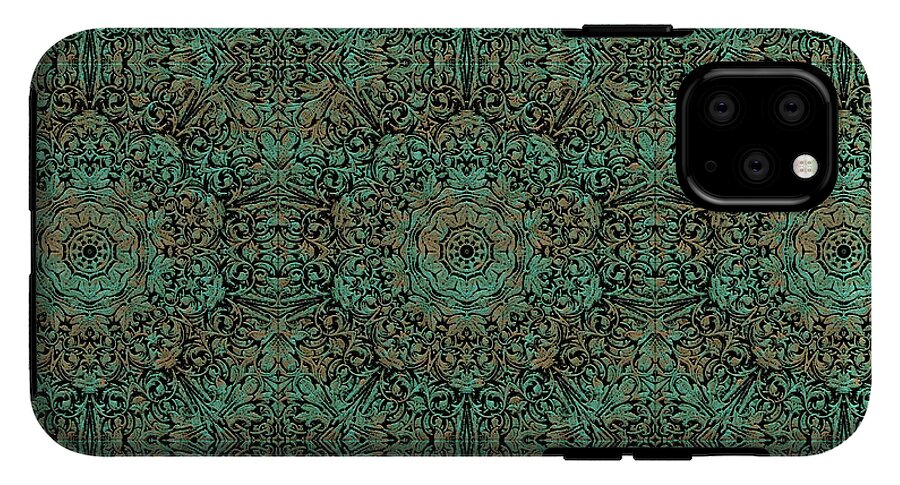 Green Copper Flower Kaleidoscope - Phone Case