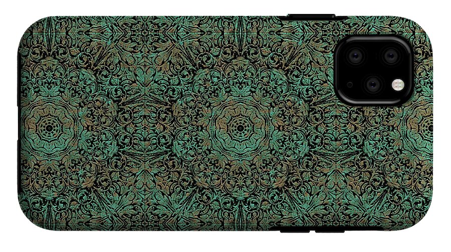 Green Copper Flower Kaleidoscope - Phone Case