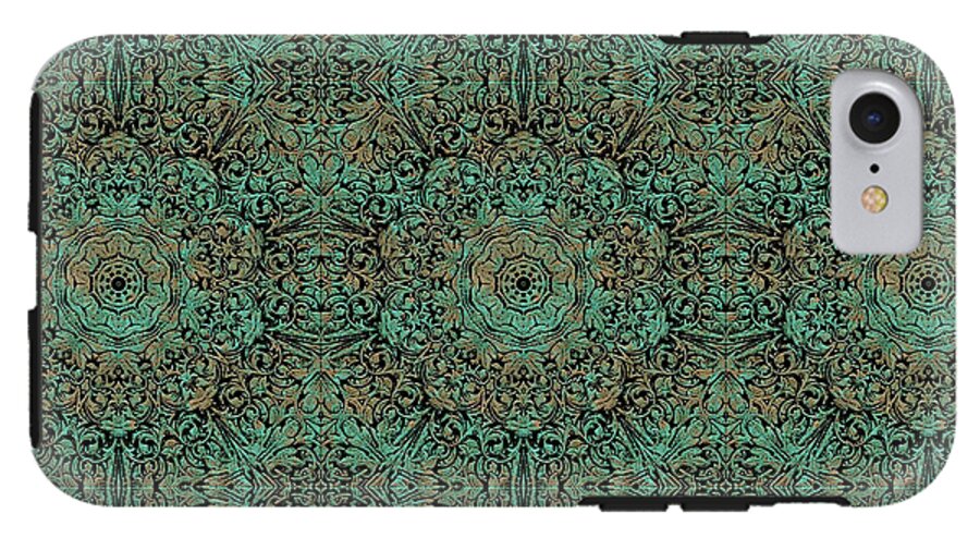 Green Copper Flower Kaleidoscope - Phone Case