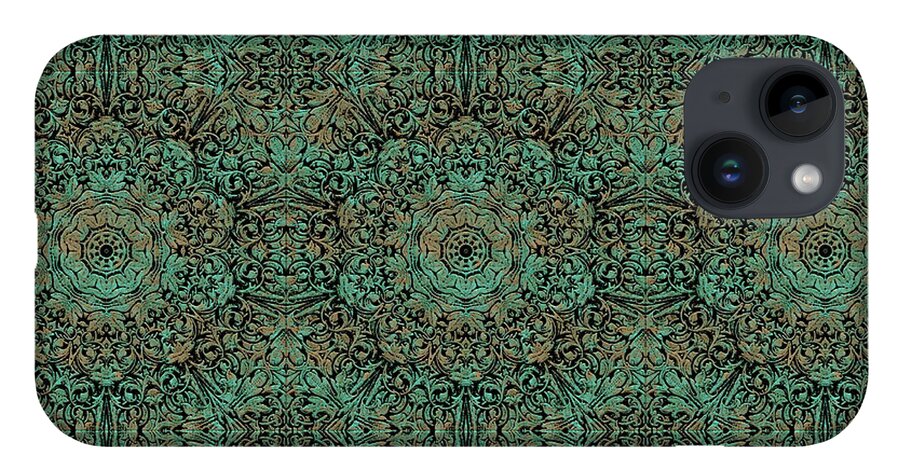 Green Copper Flower Kaleidoscope - Phone Case