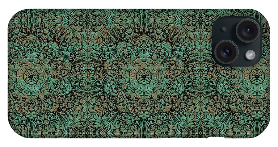 Green Copper Flower Kaleidoscope - Phone Case