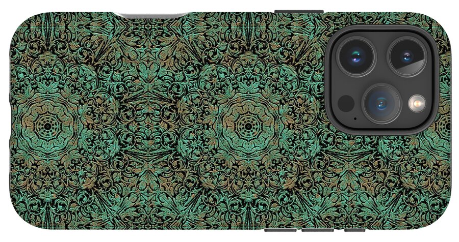 Green Copper Flower Kaleidoscope - Phone Case