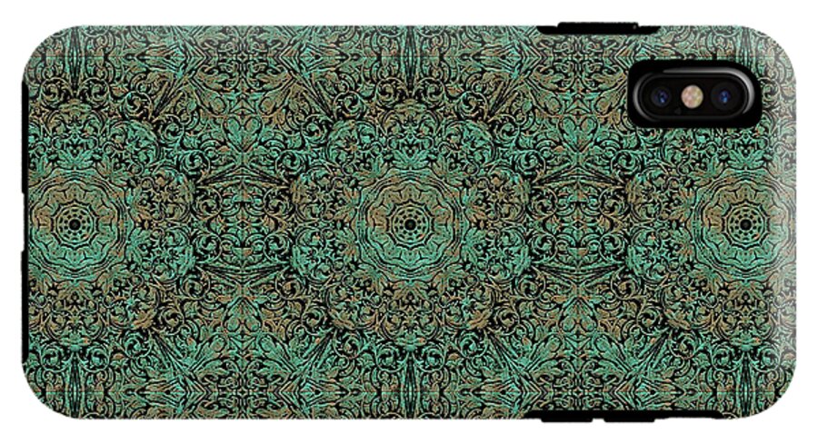 Green Copper Flower Kaleidoscope - Phone Case