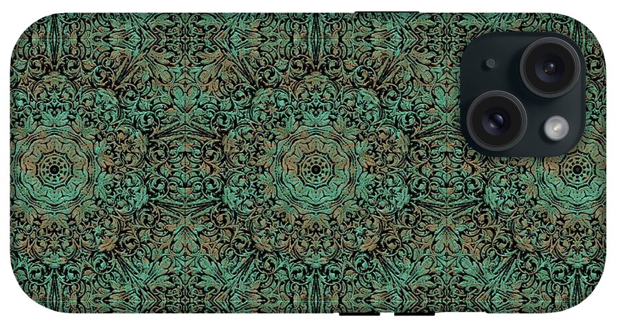 Green Copper Flower Kaleidoscope - Phone Case