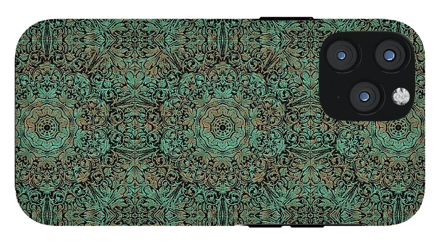 Green Copper Flower Kaleidoscope - Phone Case