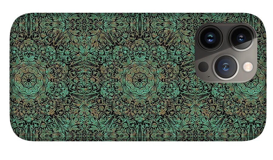 Green Copper Flower Kaleidoscope - Phone Case