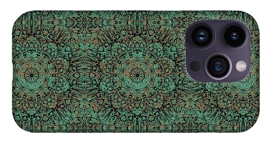 Green Copper Flower Kaleidoscope - Phone Case