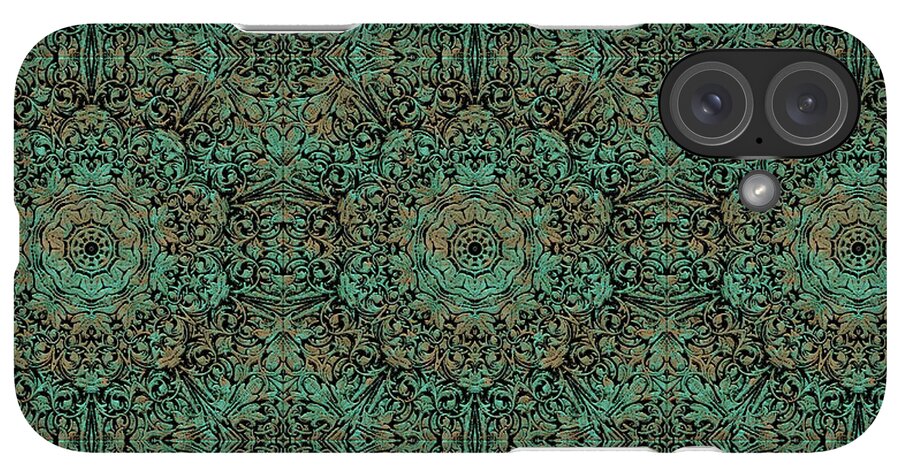 Green Copper Flower Kaleidoscope - Phone Case