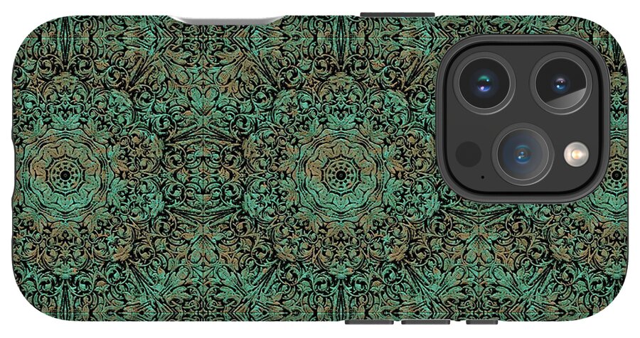 Green Copper Flower Kaleidoscope - Phone Case