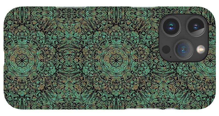 Green Copper Flower Kaleidoscope - Phone Case