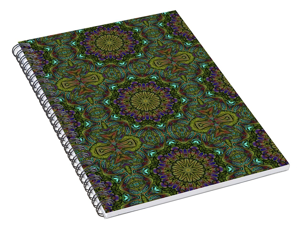 Green Kaleidoscope - Spiral Notebook