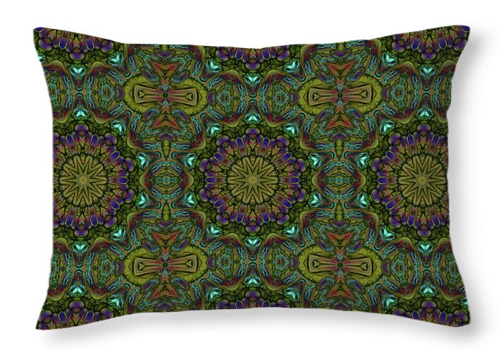 Green Kaleidoscope - Throw Pillow