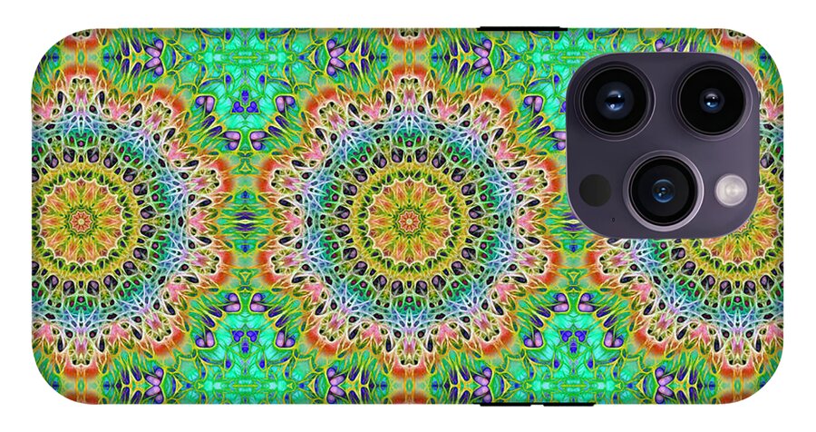 Green Orange Kaleidoscope - Phone Case