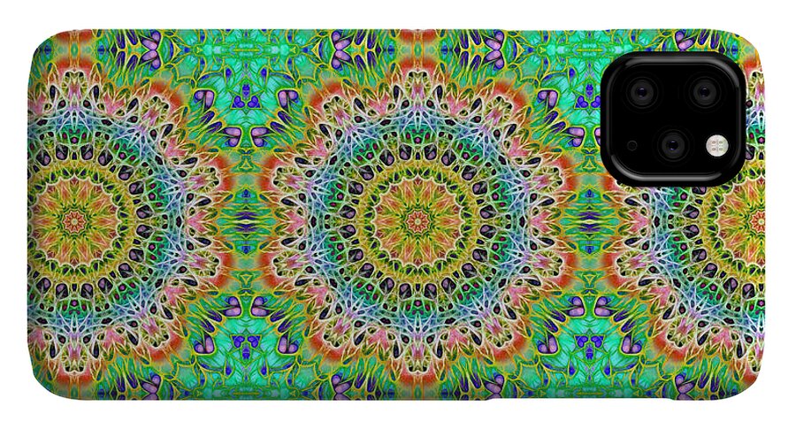 Green Orange Kaleidoscope - Phone Case