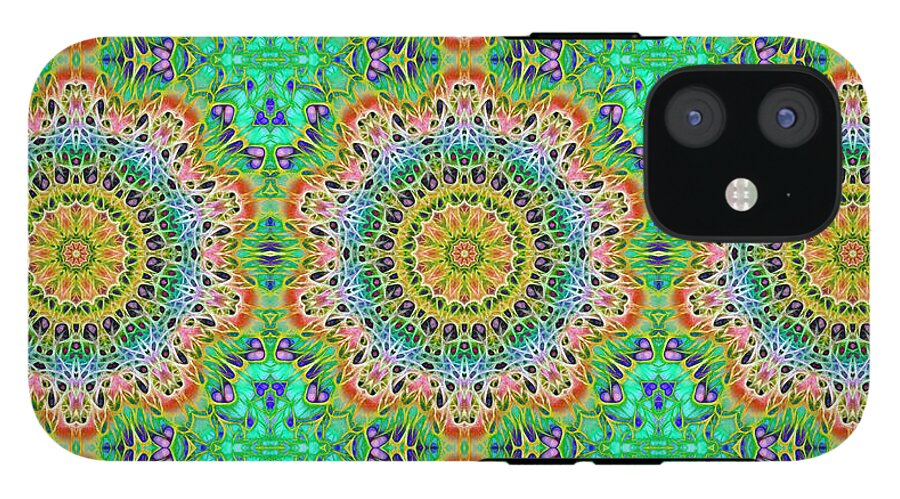 Green Orange Kaleidoscope - Phone Case