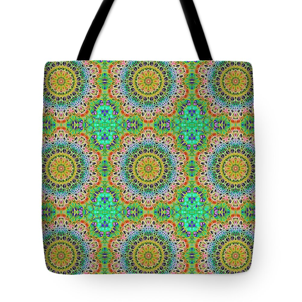 Green Orange Kaleidoscope - Tote Bag