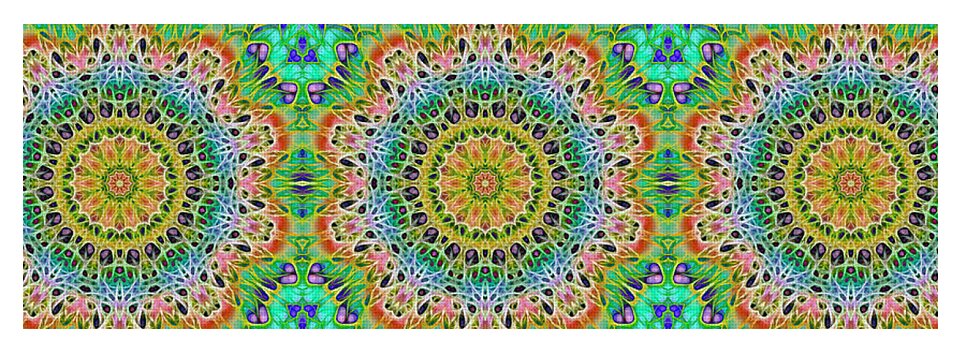 Green Orange Kaleidoscope - Yoga Mat