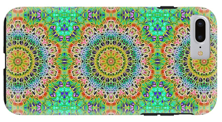 Green Orange Kaleidoscope - Phone Case