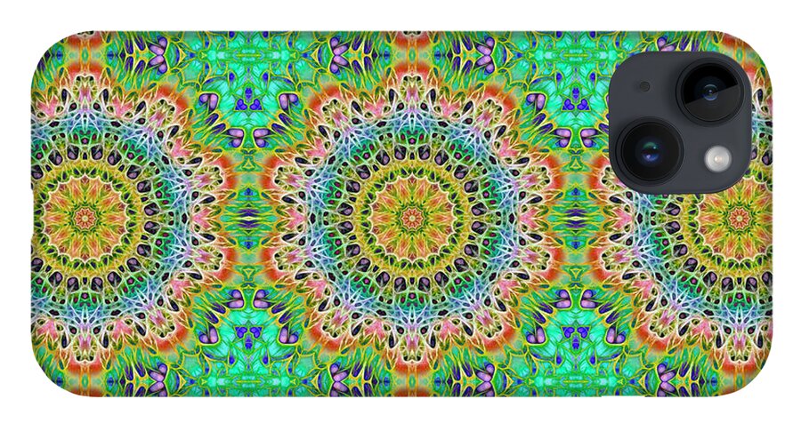 Green Orange Kaleidoscope - Phone Case