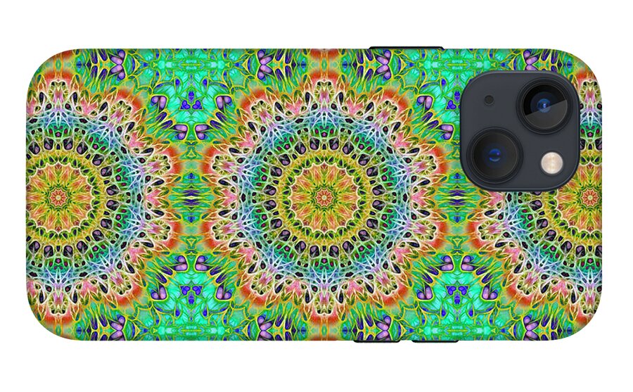 Green Orange Kaleidoscope - Phone Case