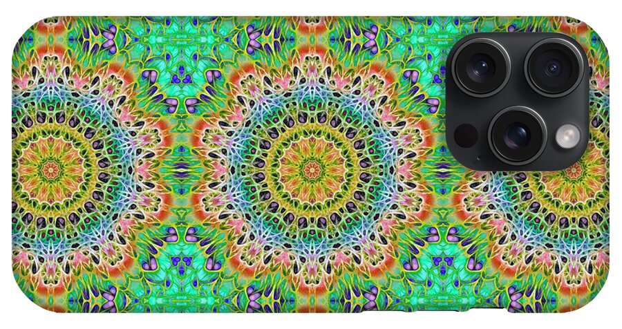 Green Orange Kaleidoscope - Phone Case