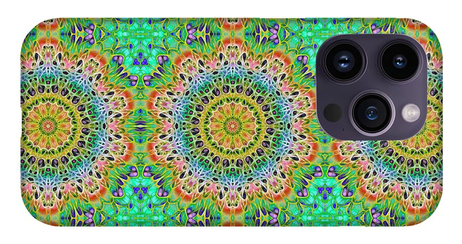 Green Orange Kaleidoscope - Phone Case