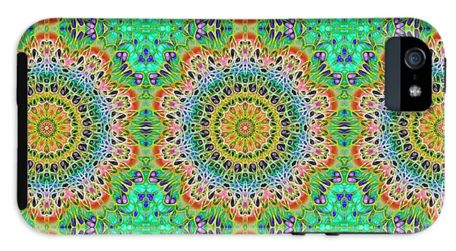 Green Orange Kaleidoscope - Phone Case