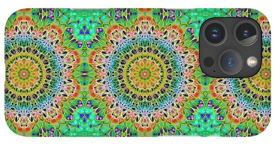 Green Orange Kaleidoscope - Phone Case