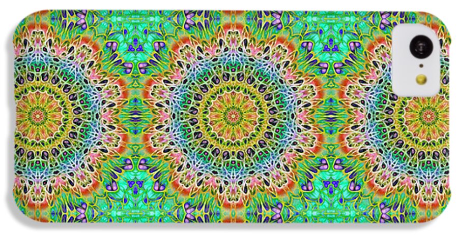 Green Orange Kaleidoscope - Phone Case