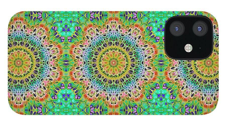 Green Orange Kaleidoscope - Phone Case