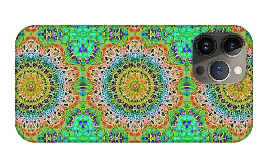 Green Orange Kaleidoscope - Phone Case