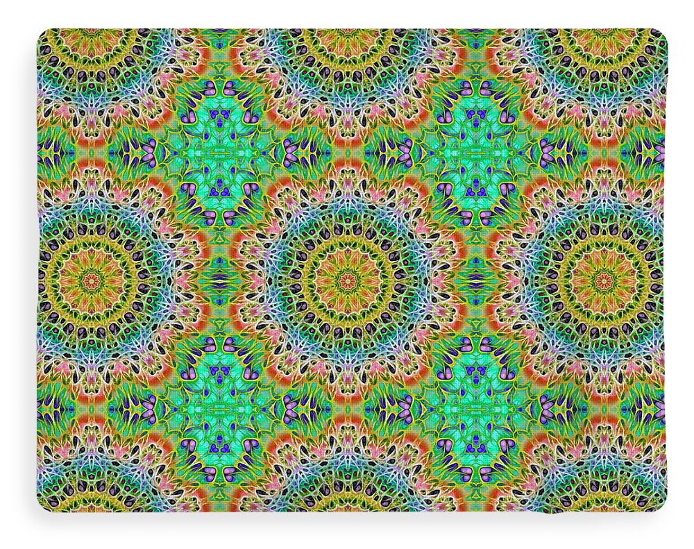 Green Orange Kaleidoscope - Blanket