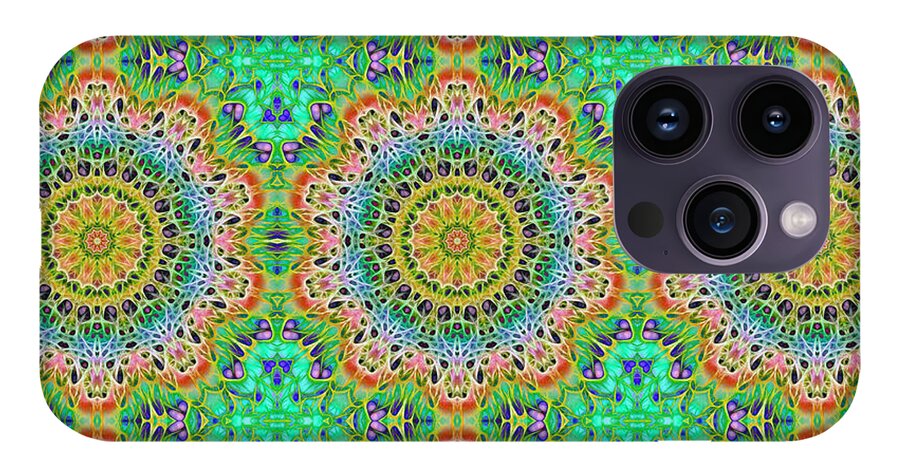 Green Orange Kaleidoscope - Phone Case