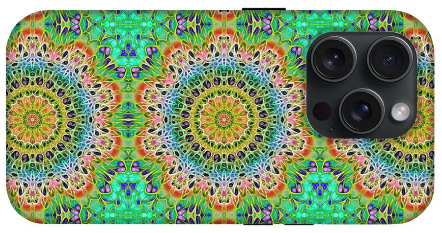 Green Orange Kaleidoscope - Phone Case