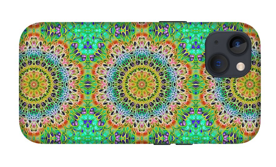 Green Orange Kaleidoscope - Phone Case