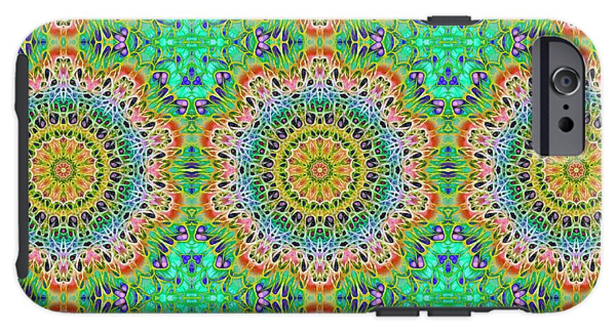 Green Orange Kaleidoscope - Phone Case