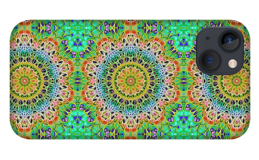 Green Orange Kaleidoscope - Phone Case