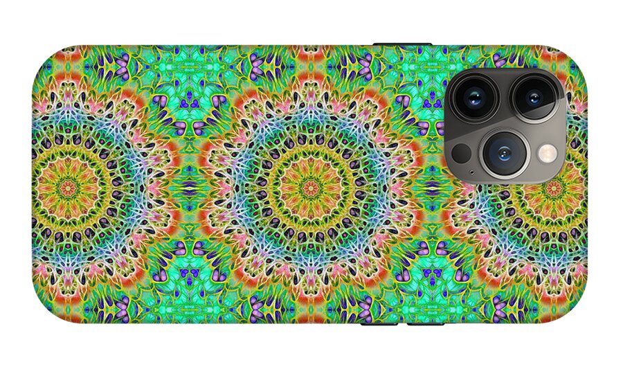 Green Orange Kaleidoscope - Phone Case