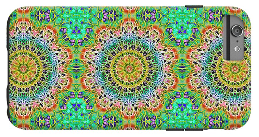 Green Orange Kaleidoscope - Phone Case