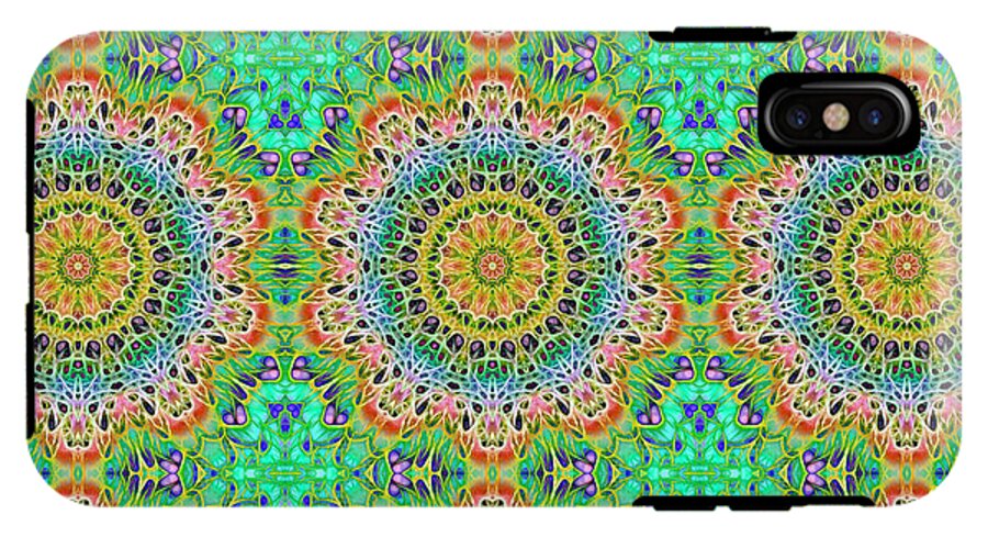 Green Orange Kaleidoscope - Phone Case